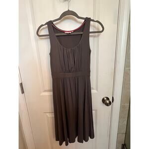 BODEN women's Gray Sleeveless Knit Jersey Midi Sz 2  Sun Summer Stretchy Dress